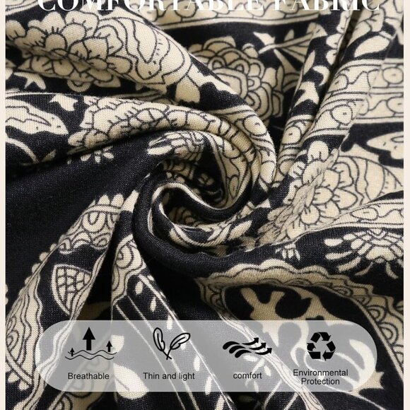 Women's Harem Pants, Hippie Palazzo Pants Boho Joggers Yoga Clothes with Pockets - Picture 5 of 8